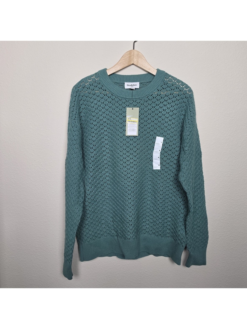 Goodfellow & Co Men's Open-Work Crewneck Sweater M